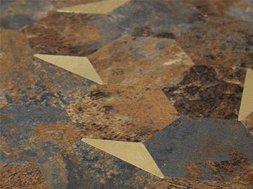 MINA — Hexagones marrons et dorés